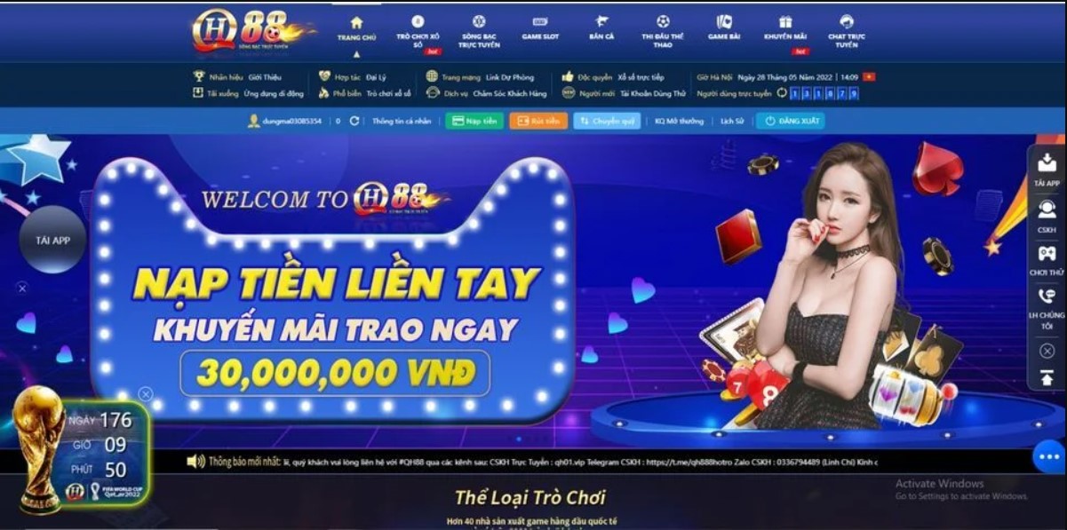 Đánh giá quy trình nạp tiền - rút tiền QH88 hiện nay